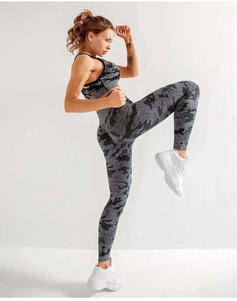 Tie Dye Yoga Set Women Two Piece - ShalayeFashion