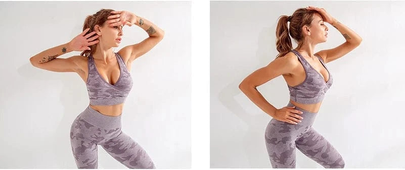Tie Dye Yoga Set Women Two Piece - ShalayeFashion