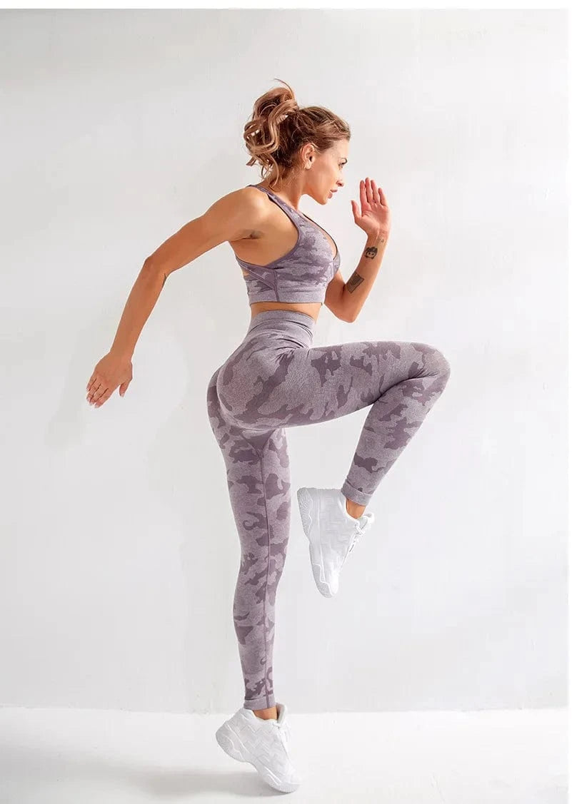 Tie Dye Yoga Set Women Two Piece - ShalayeFashion
