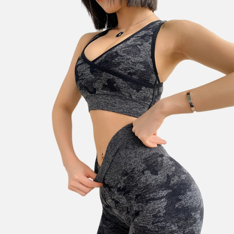 Tie Dye Yoga Set Women Two Piece - ShalayeFashion