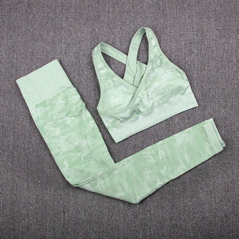 Tie Dye Yoga Set Women Two Piece - ShalayeFashion