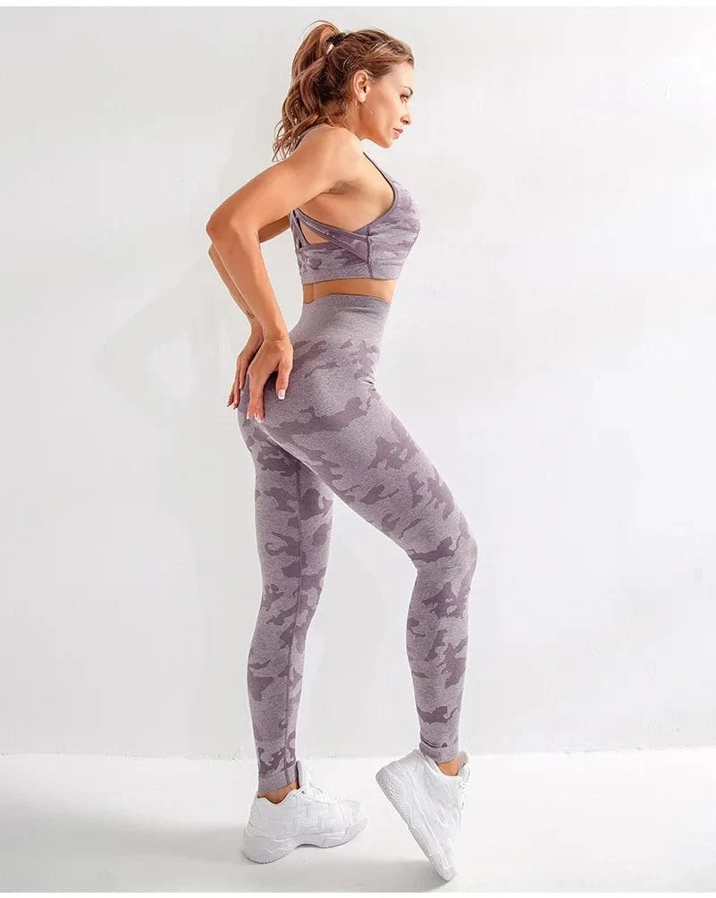 Tie Dye Yoga Set Women Two Piece - ShalayeFashion
