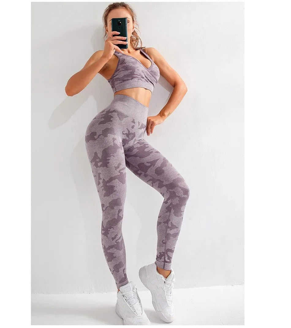 Tie Dye Yoga Set Women Two Piece - ShalayeFashion