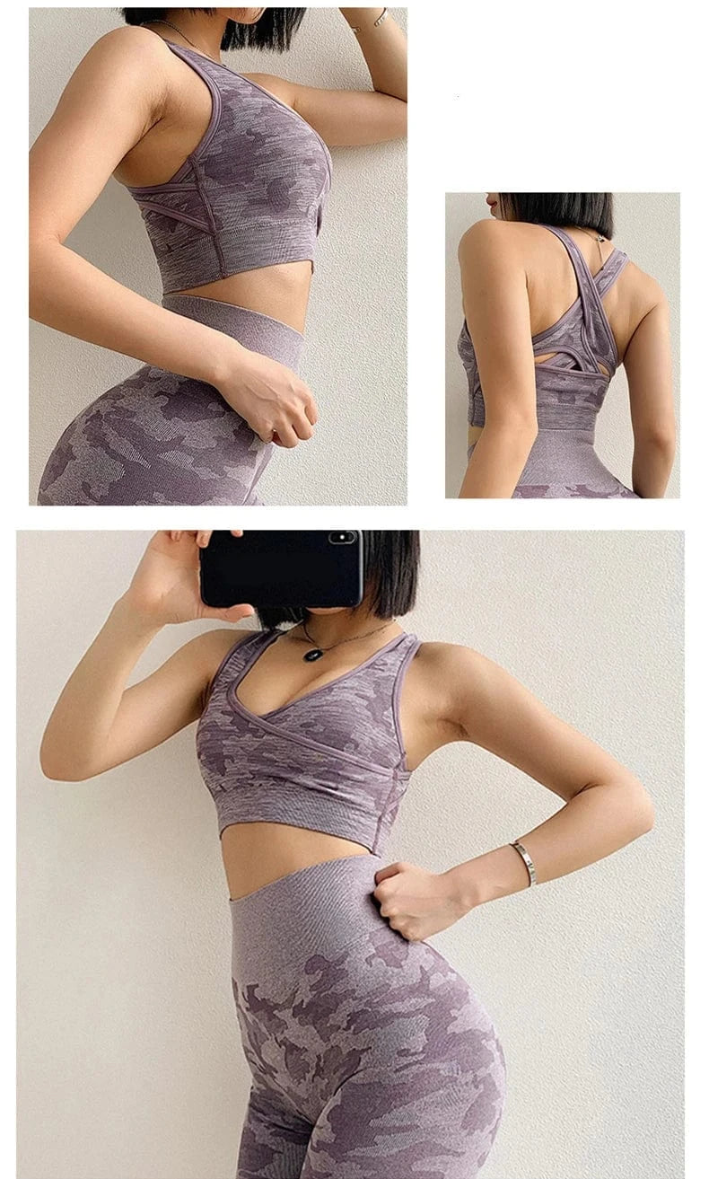 Tie Dye Yoga Set Women Two Piece - ShalayeFashion
