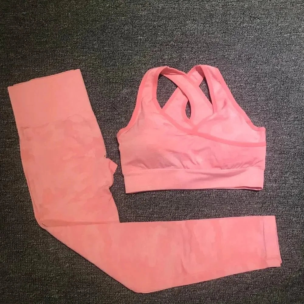 Tie Dye Yoga Set Women Two Piece - ShalayeFashion