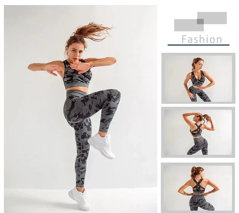 Tie Dye Yoga Set Women Two Piece - ShalayeFashion