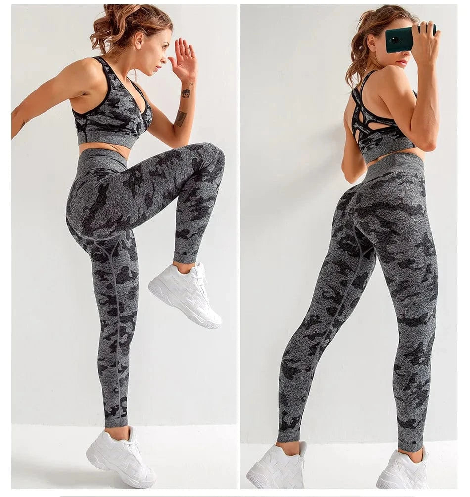 Tie Dye Yoga Set Women Two Piece - ShalayeFashion