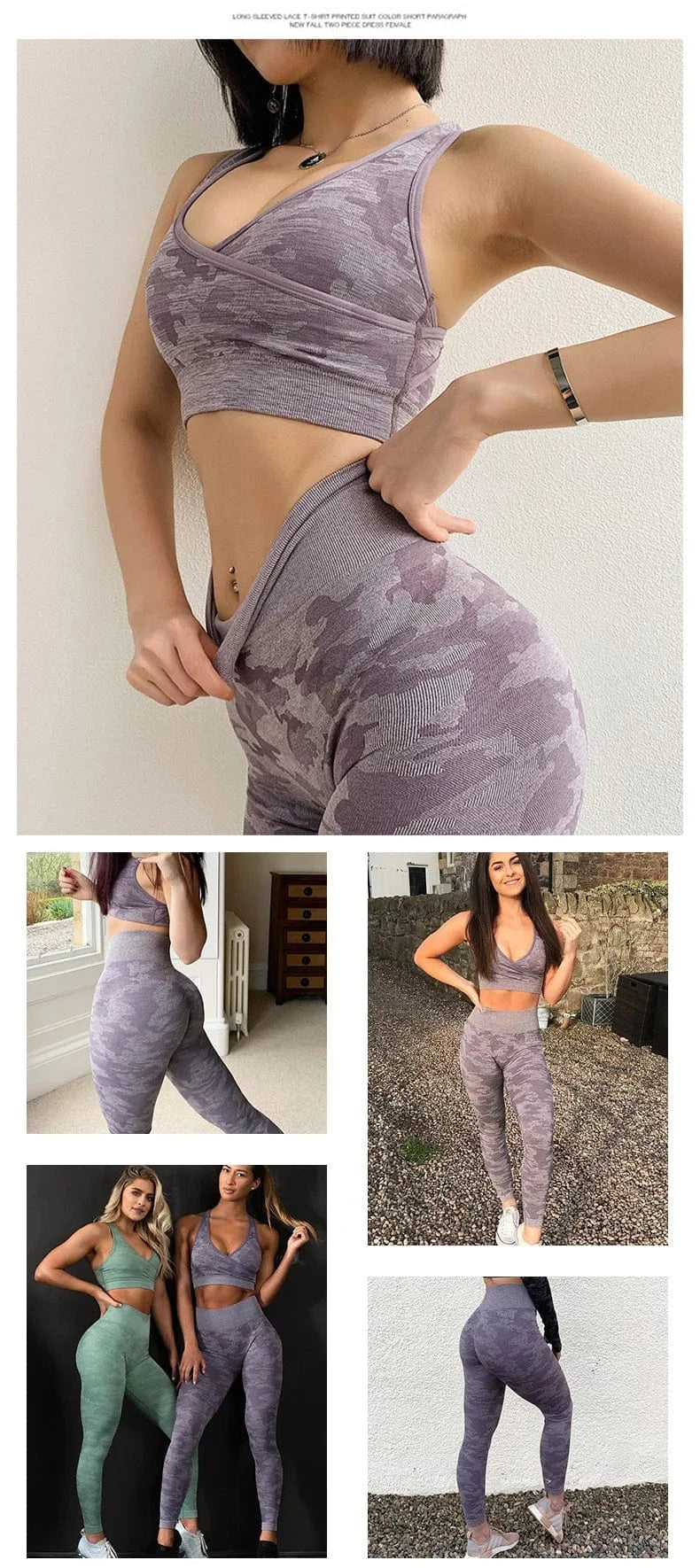 Tie Dye Yoga Set Women Two Piece - ShalayeFashion