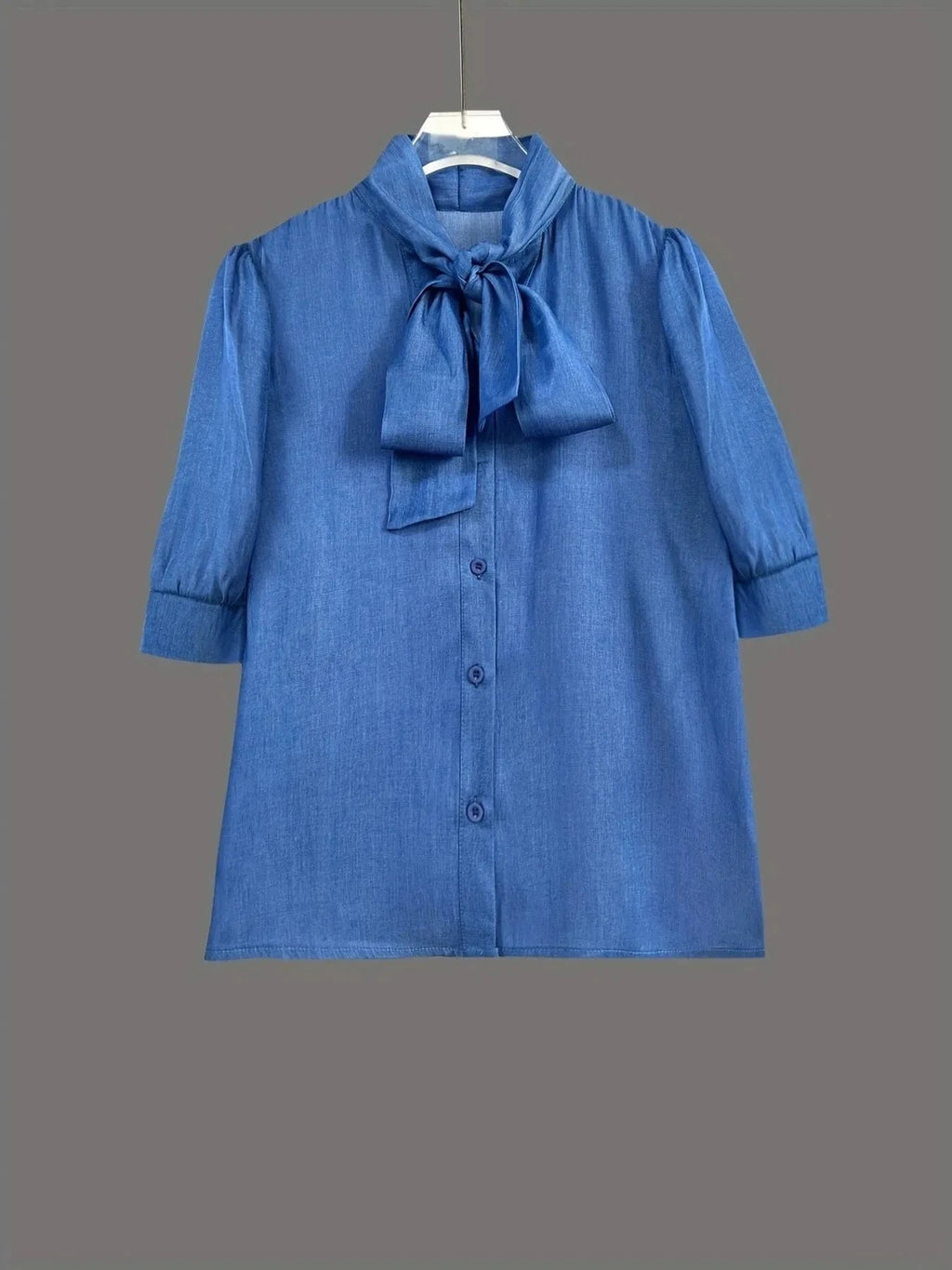 Tie Front Short Sleeve Blouse - ShalayeFashion