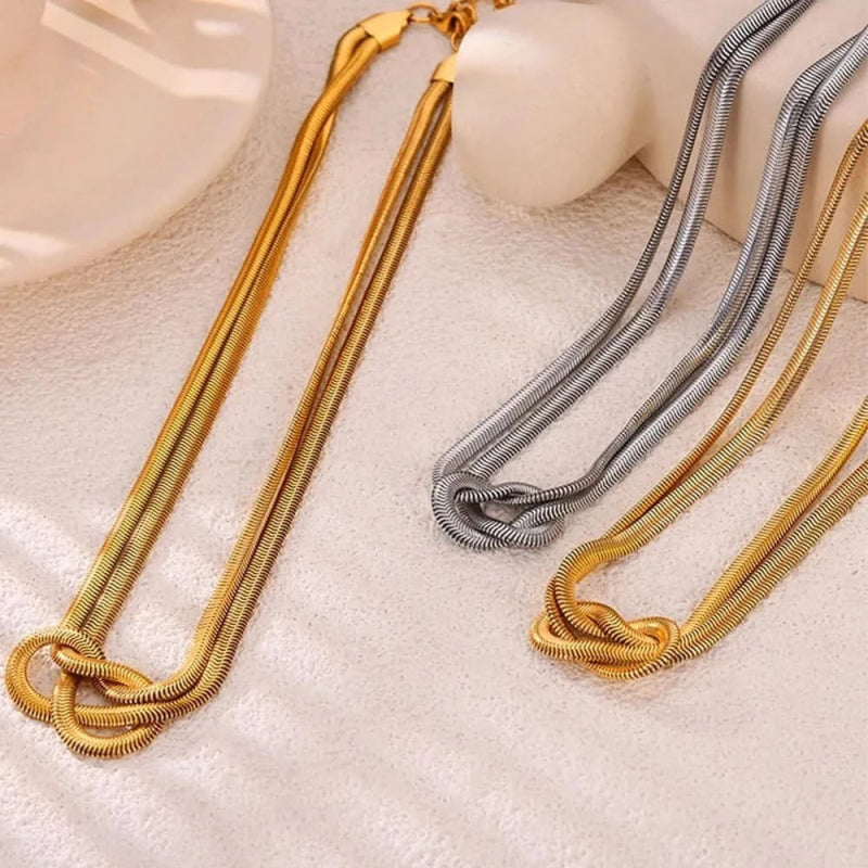 Titanium Steel Knot Necklace - ShalayeFashion
