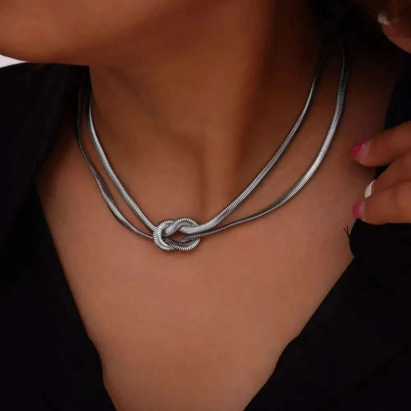 Titanium Steel Knot Necklace - ShalayeFashion