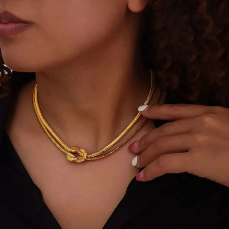 Titanium Steel Knot Necklace - ShalayeFashion