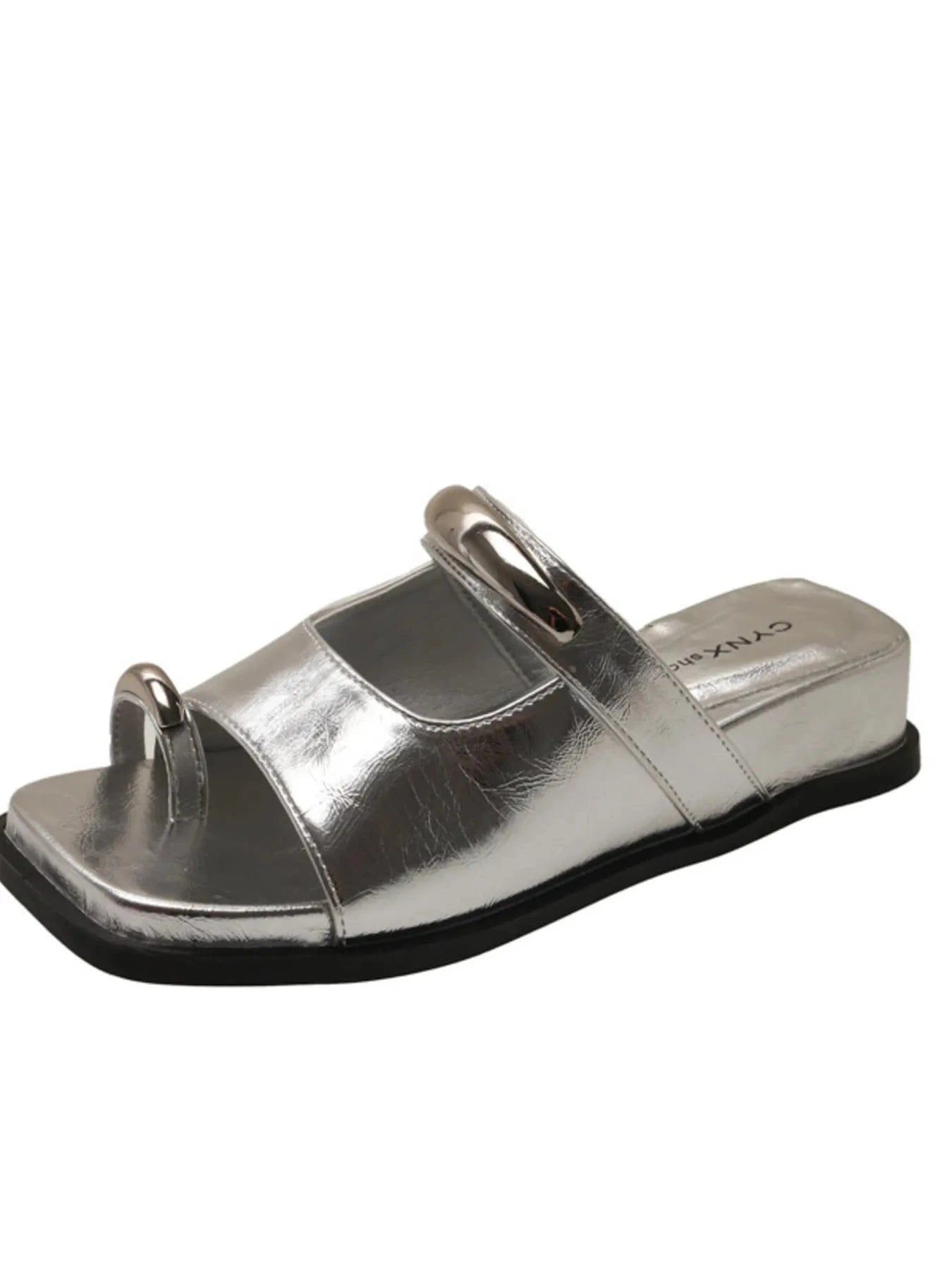 Toe Loop Cutout Platform Sandals - ShalayeFashion