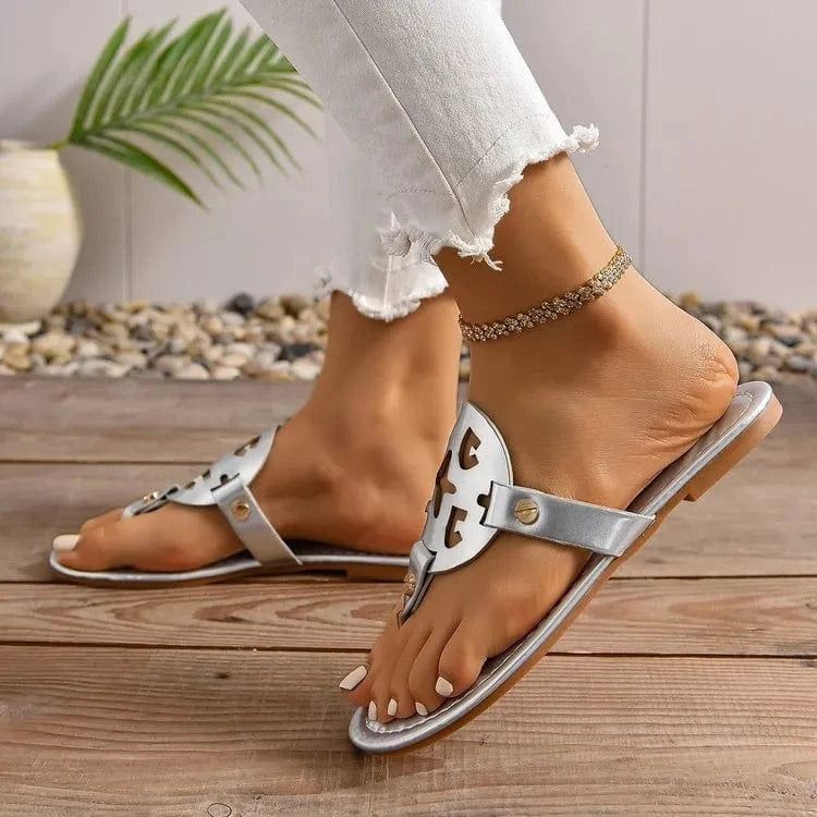 Toe Post Flats Sandals - ShalayeFashion