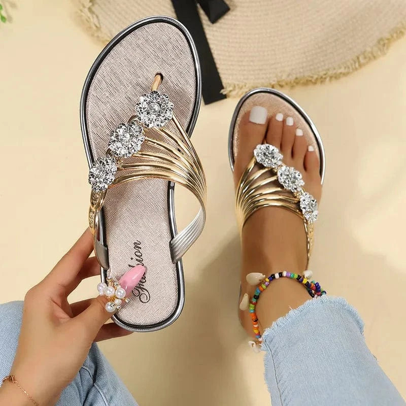 Toe Post Flats Sandals - ShalayeFashion