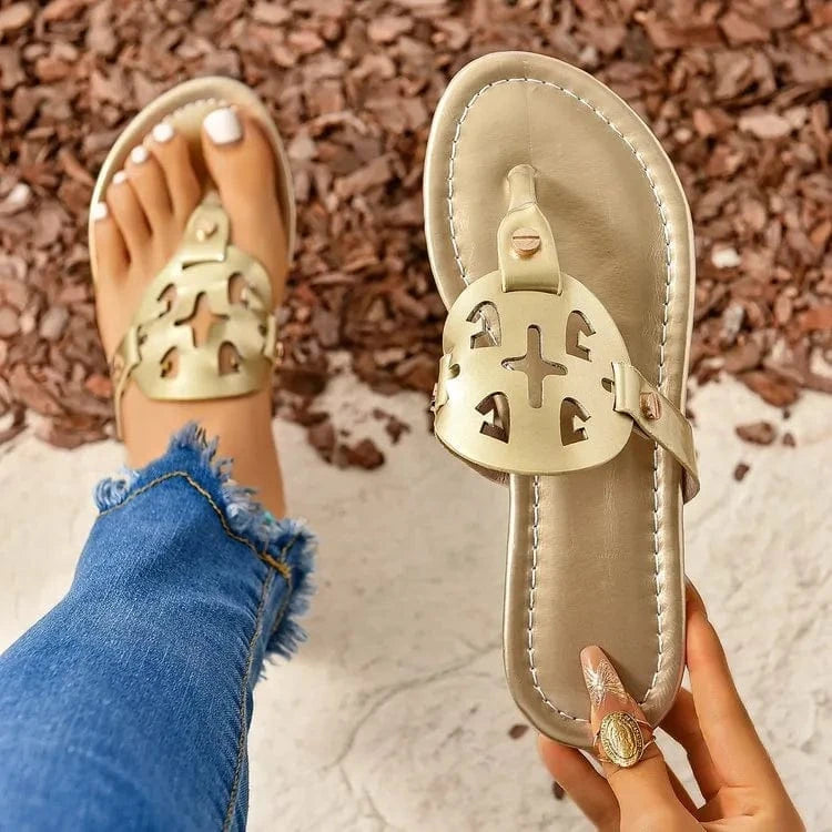 Toe Post Flats Sandals - ShalayeFashion