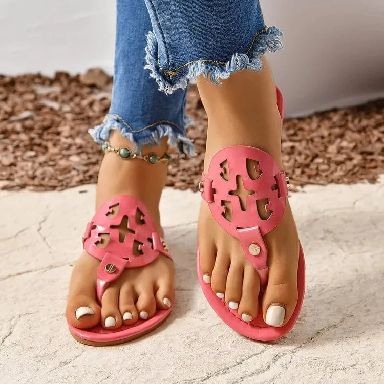 Toe Post Flats Sandals - ShalayeFashion