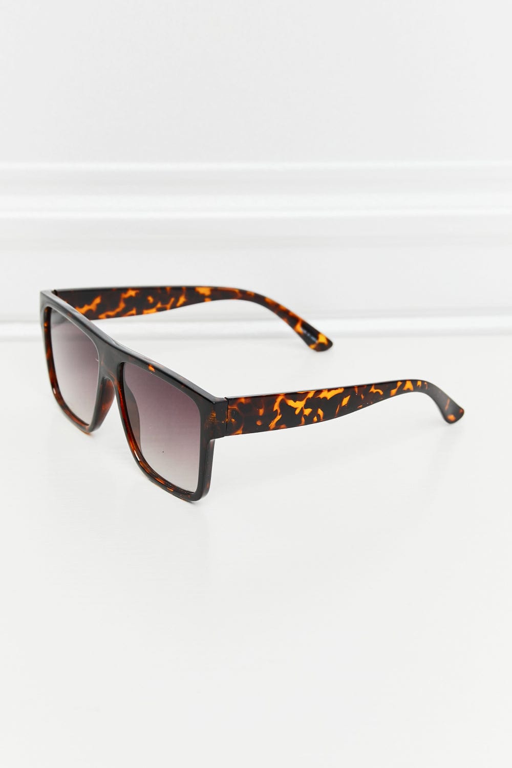 Tortoiseshell Square Full Rim Sunglasses - ShalayeFashion