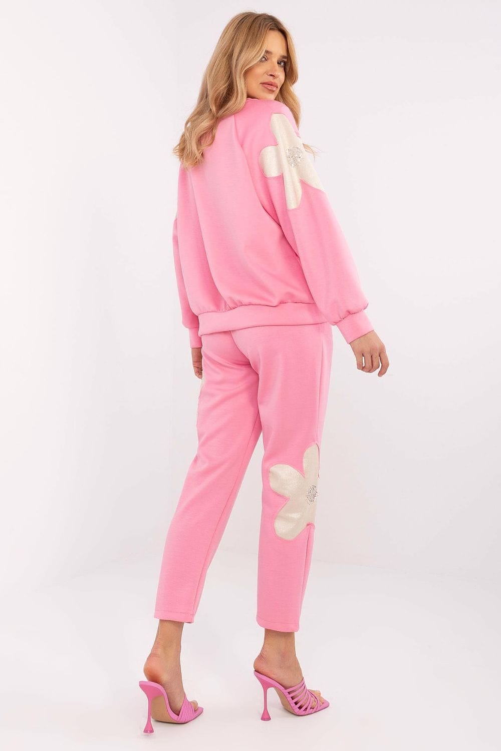 Tracksuit Set Flower Inserts Zircons Round - ShalayeFashion