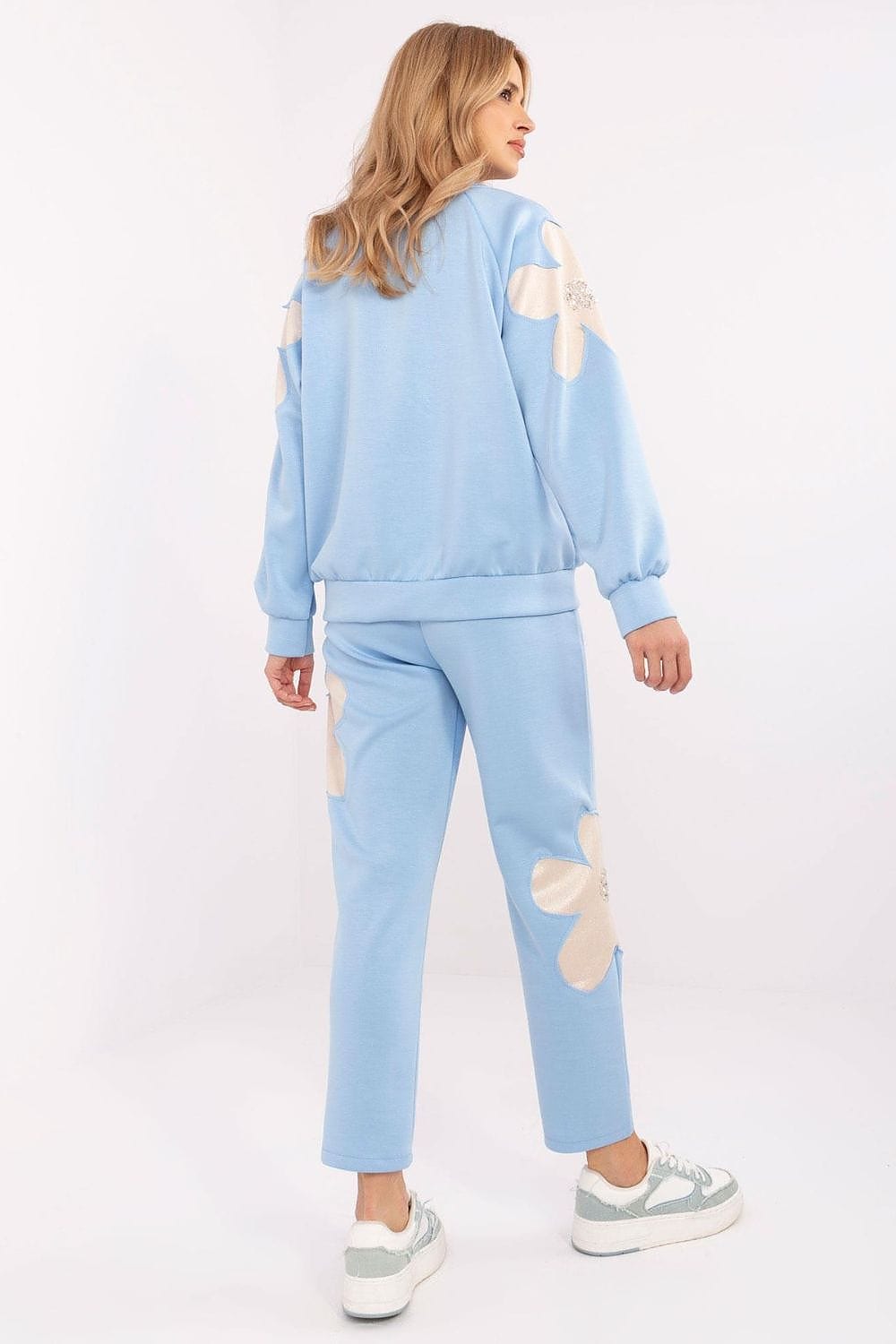 Tracksuit Set Flower Inserts Zircons Round - ShalayeFashion