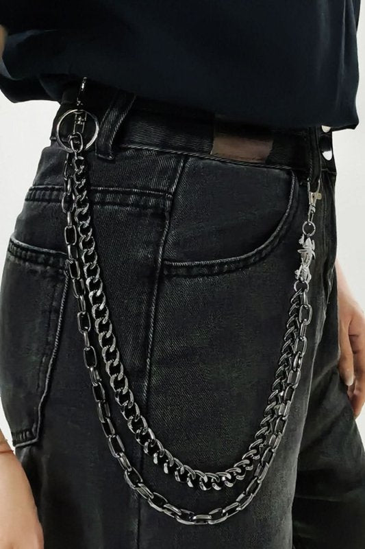 Treasure Point Shape Double Layer Alloy Belt - ShalayeFashion