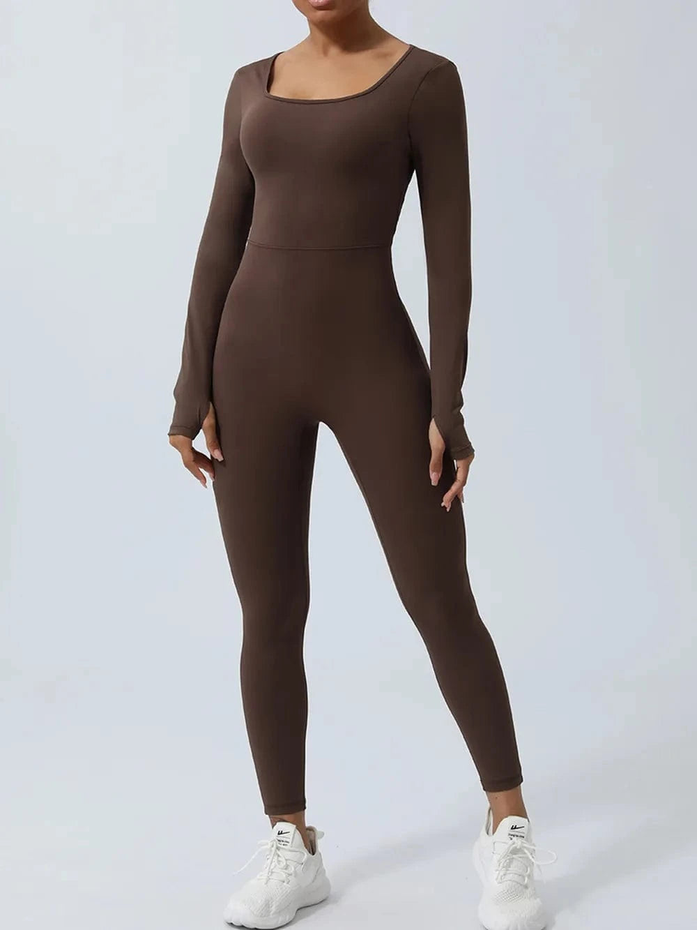 Twisted Backless Long Sleeve Jumpsuit - ShalayeFashion