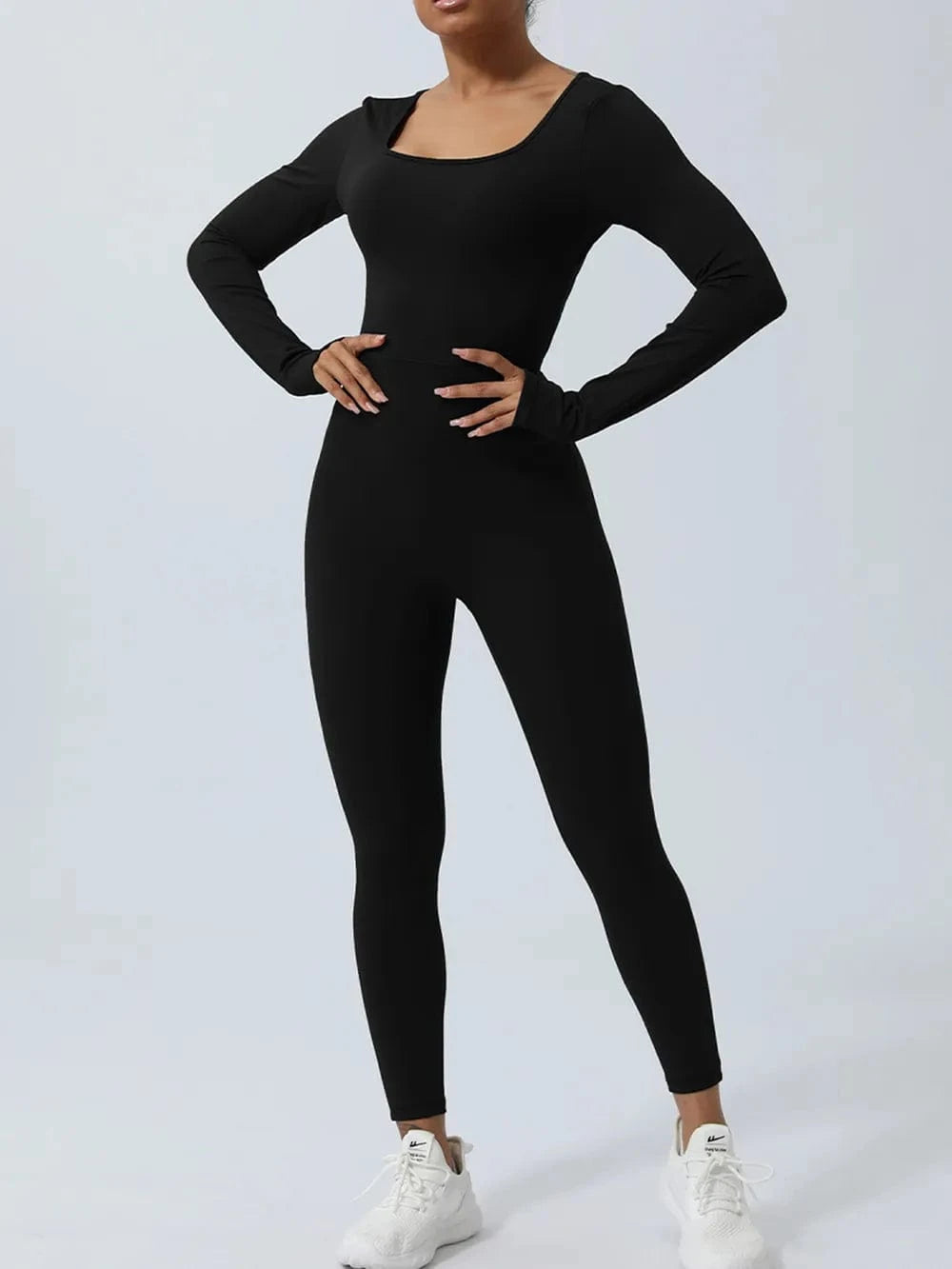 Twisted Backless Long Sleeve Jumpsuit - ShalayeFashion
