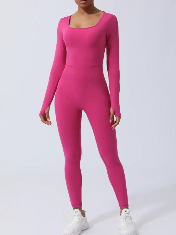 Twisted Backless Long Sleeve Jumpsuit - ShalayeFashion