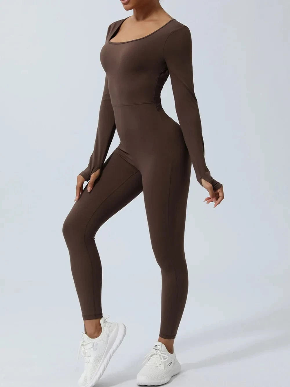Twisted Backless Long Sleeve Jumpsuit - ShalayeFashion