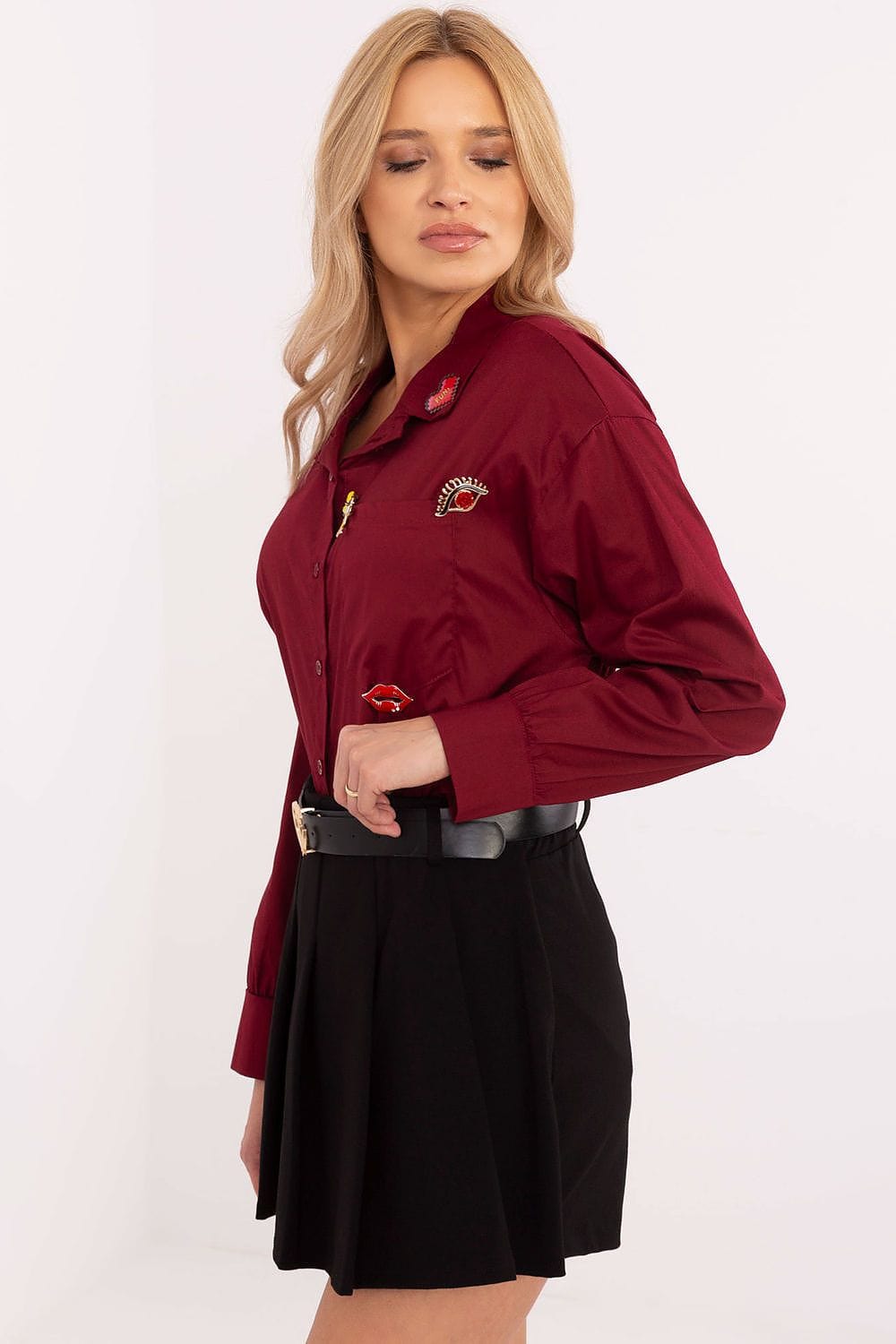 Universal Cotton Shirt Detachable Brooches Pocket - ShalayeFashion