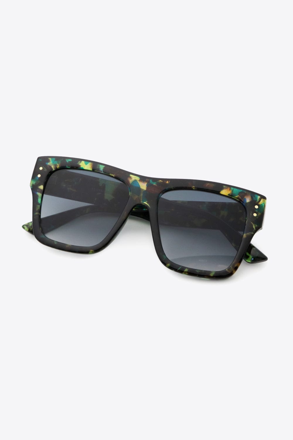 UV400 Patterned Polycarbonate Square Sunglasses - ShalayeFashion