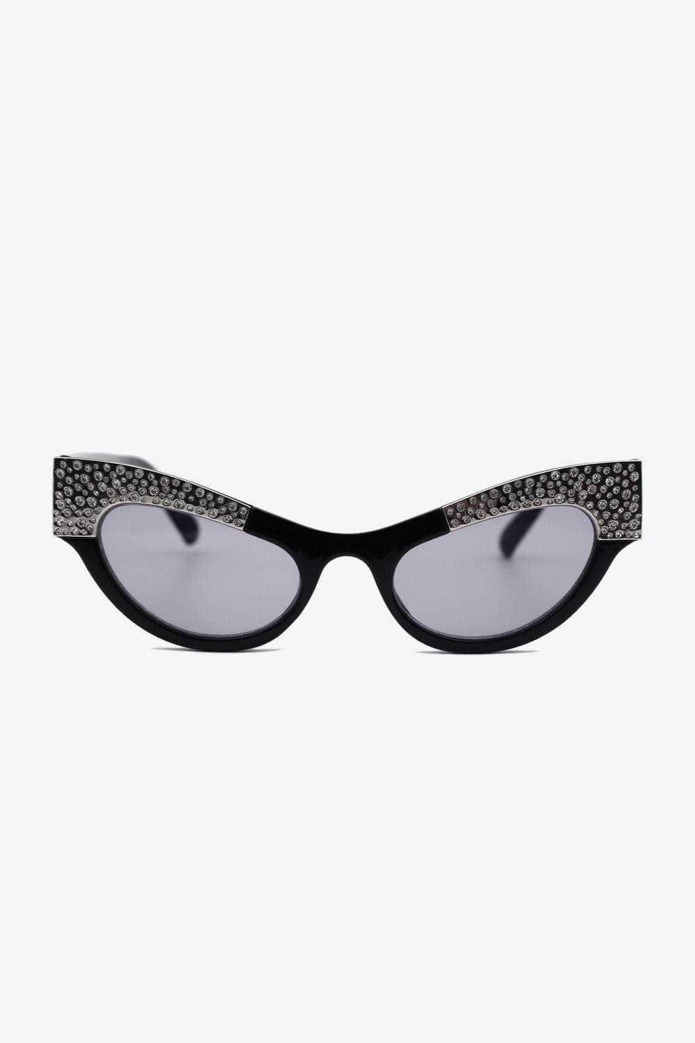 UV400 Rhinestone Trim Cat - Eye Sunglasses - ShalayeFashion