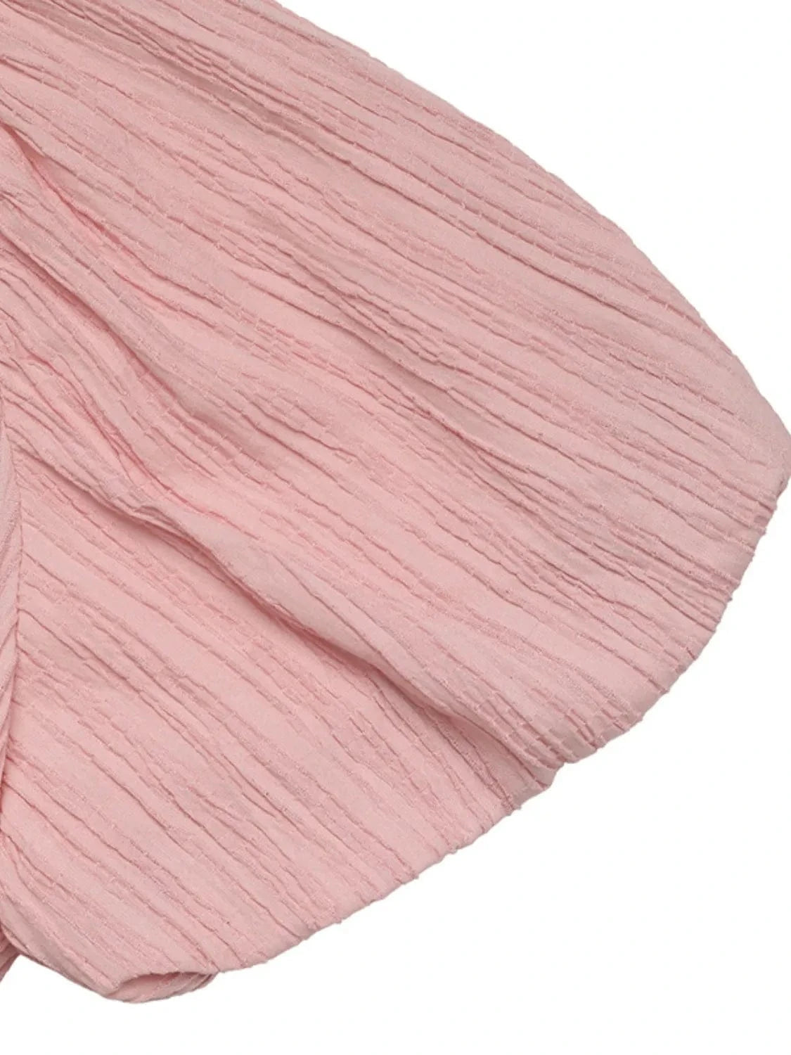 V - Neck Puff Sleeve Dress - ShalayeFashion