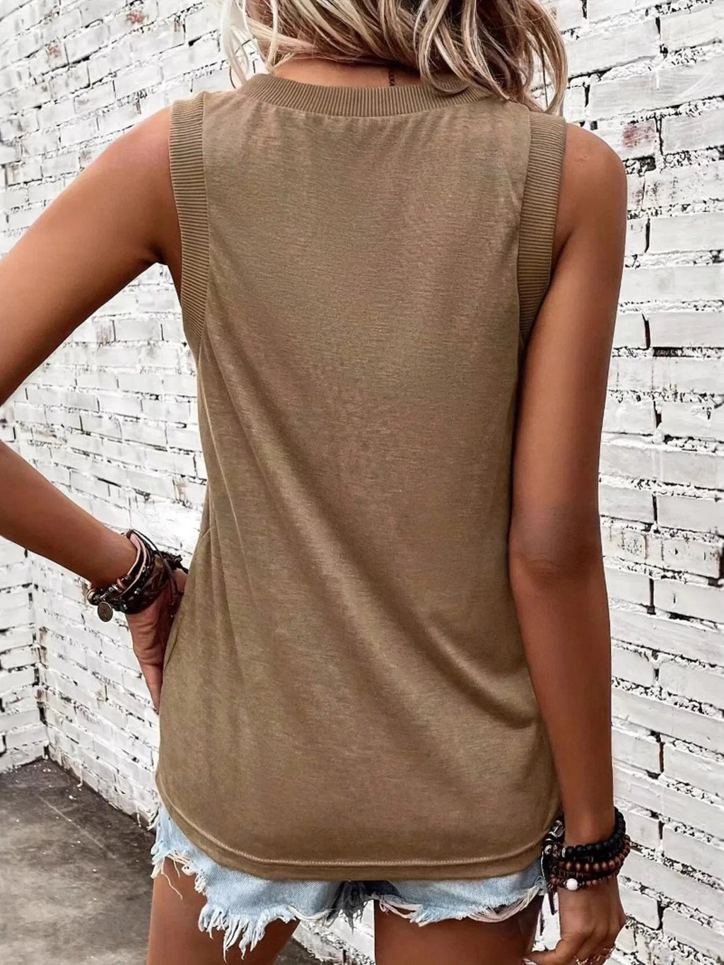 V - Neck Tank - ShalayeFashion