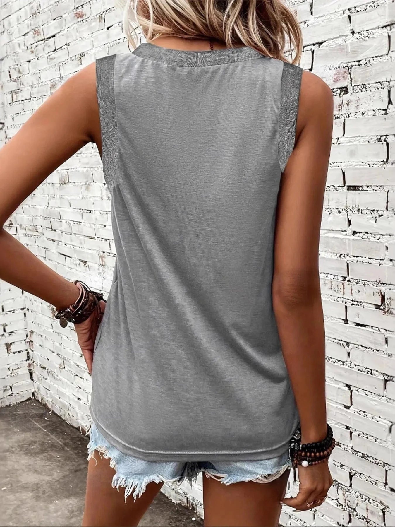 V - Neck Tank - ShalayeFashion