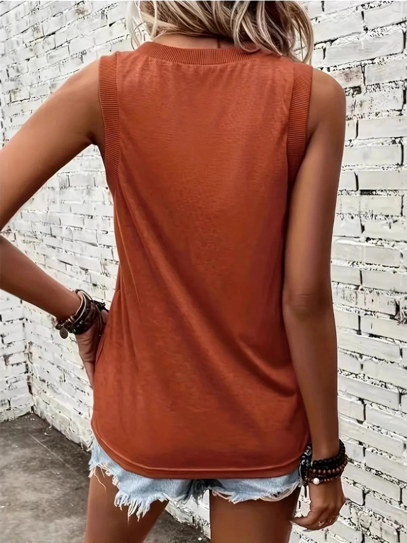 V - Neck Tank - ShalayeFashion