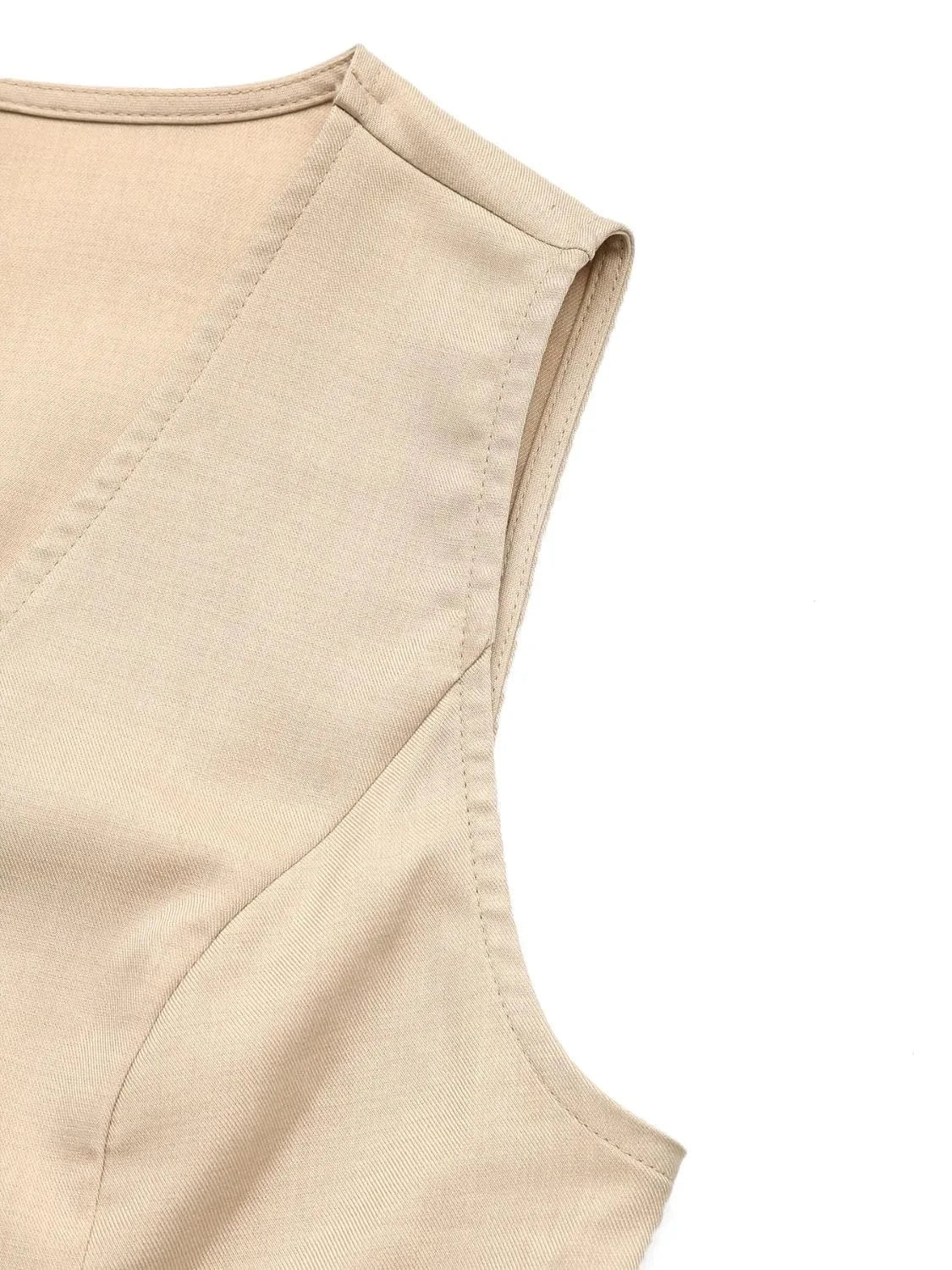 V - Neck Vest and Shorts Set - ShalayeFashion