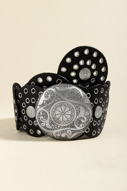 Vintage PU Leather Wide Belt - ShalayeFashion