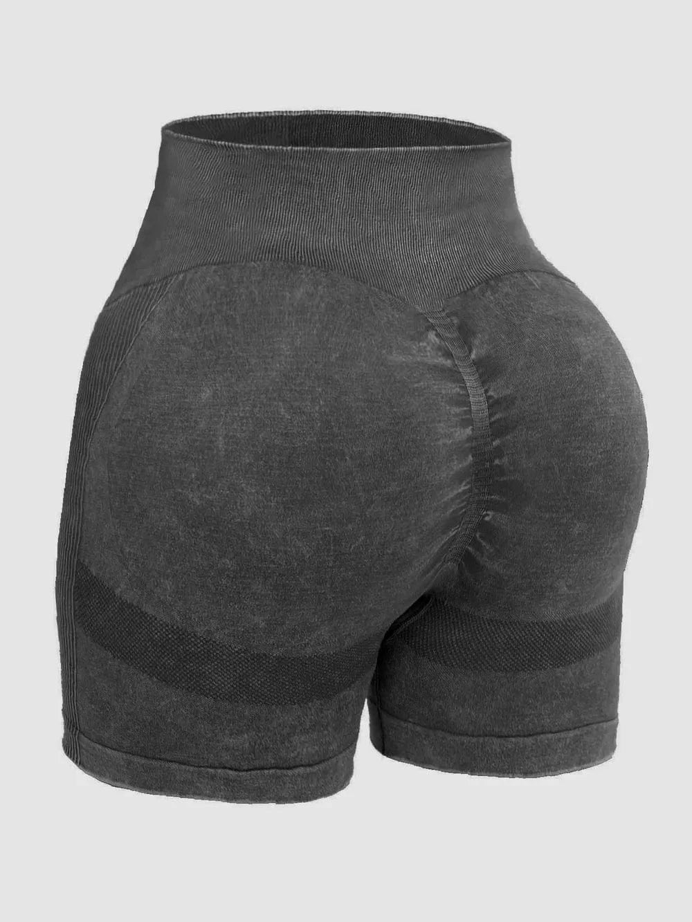 Washed High Waist Active Shorts - ShalayeFashion