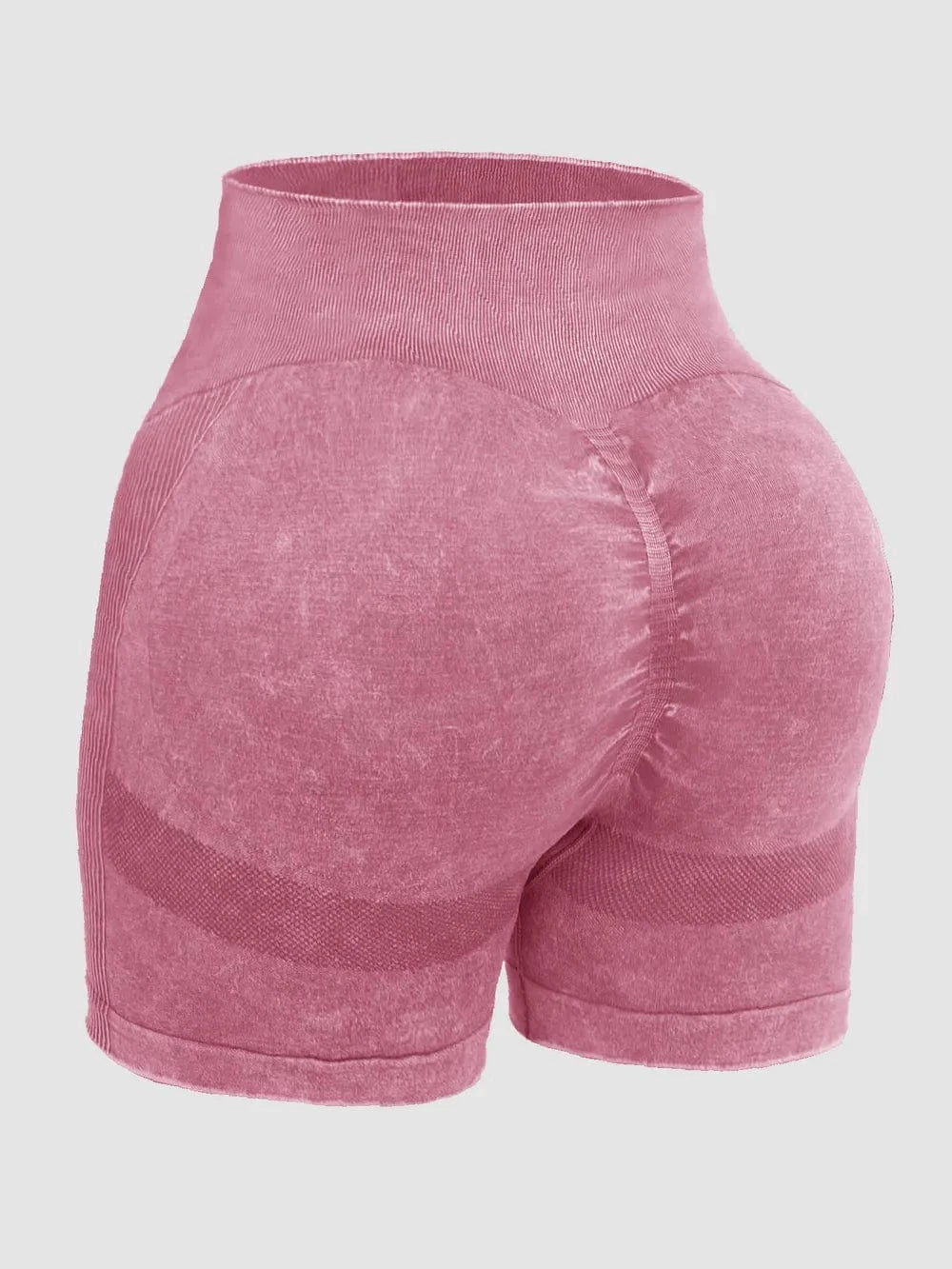 Washed High Waist Active Shorts - ShalayeFashion