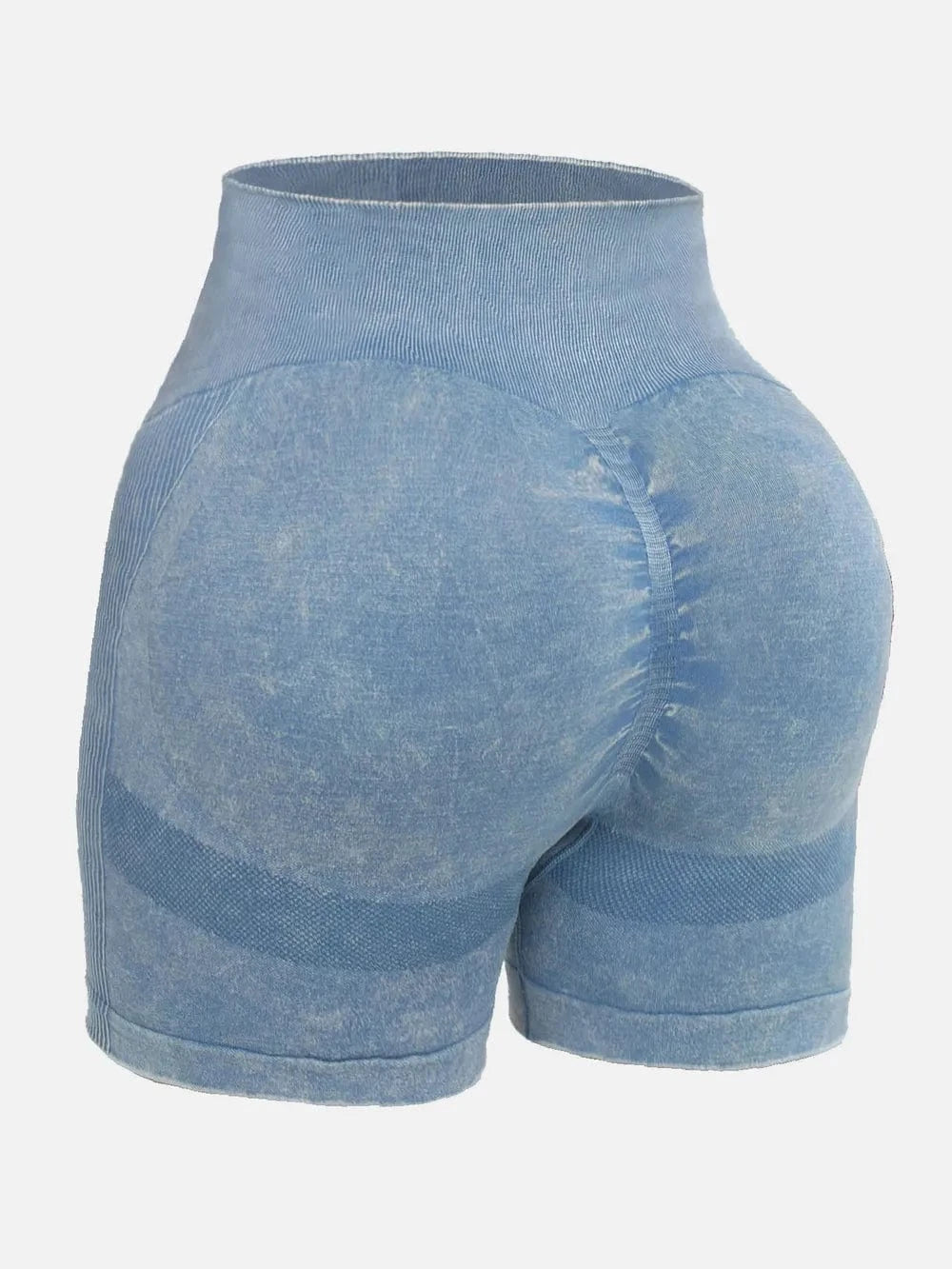 Washed High Waist Active Shorts - ShalayeFashion