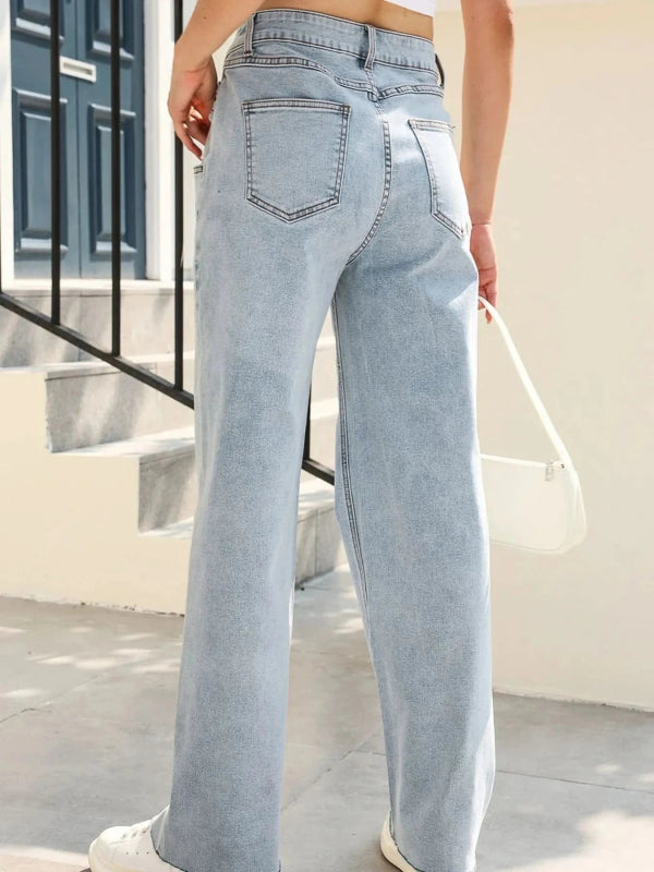Wide Leg Jeans - ShalayeFashion
