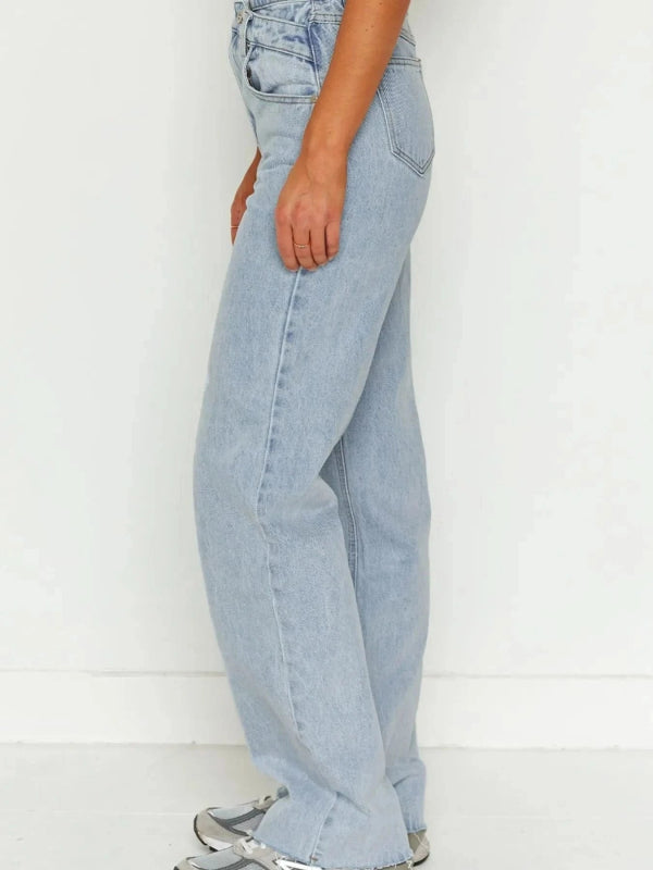 Wide Leg Jeans - ShalayeFashion