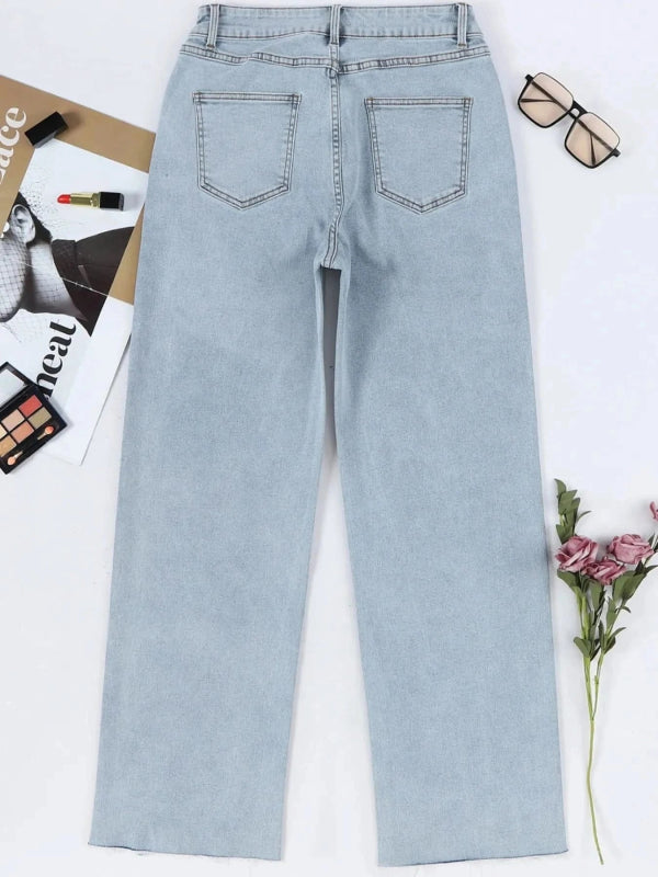 Wide Leg Jeans - ShalayeFashion