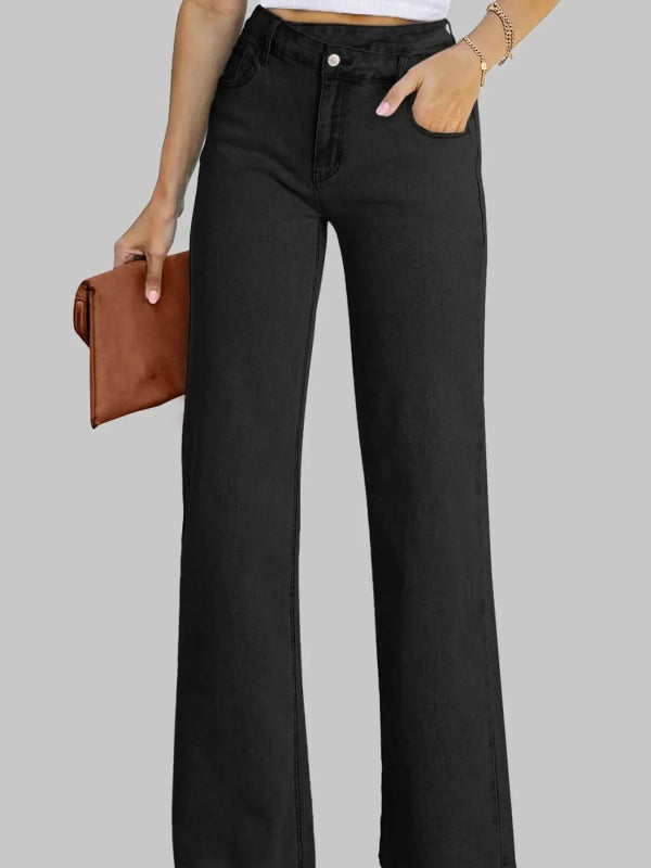 Wide Leg Jeans - ShalayeFashion