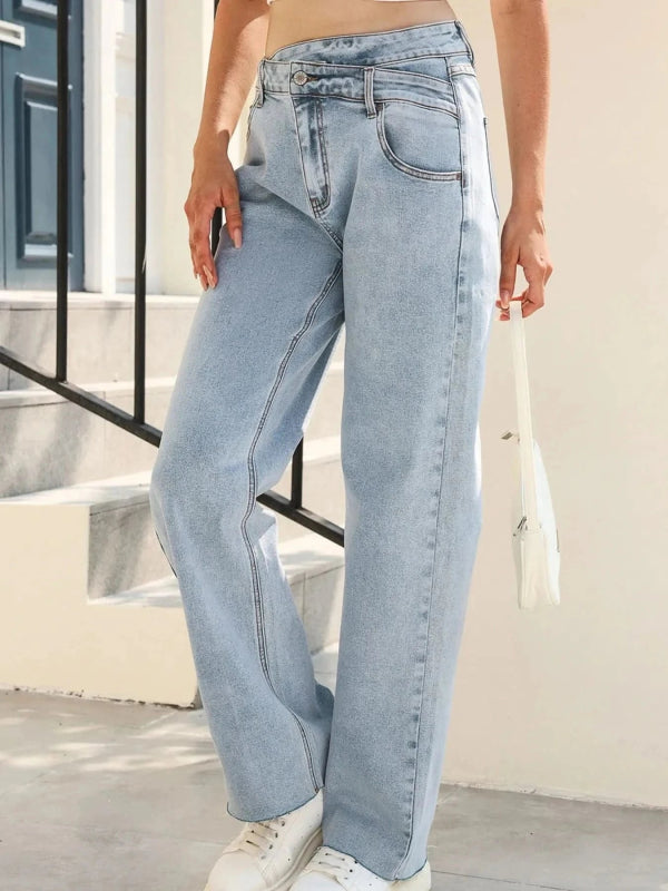 Wide Leg Jeans - ShalayeFashion