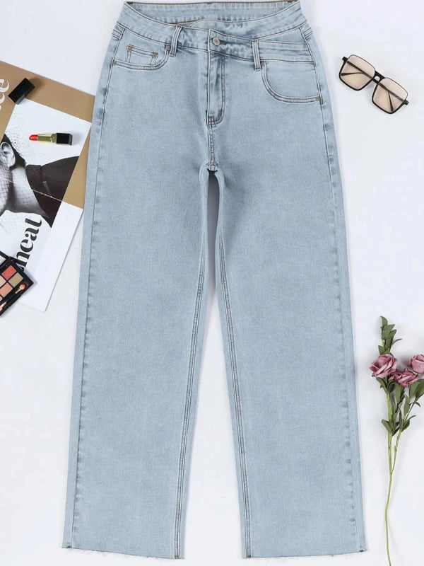 Wide Leg Jeans - ShalayeFashion