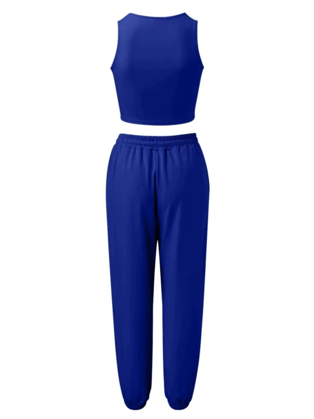 Wide Strap Top and Drawstring Joggers Set - ShalayeFashion