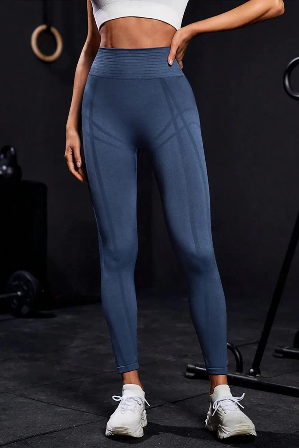 Wide Waistband High Waist Active Leggings - ShalayeFashion