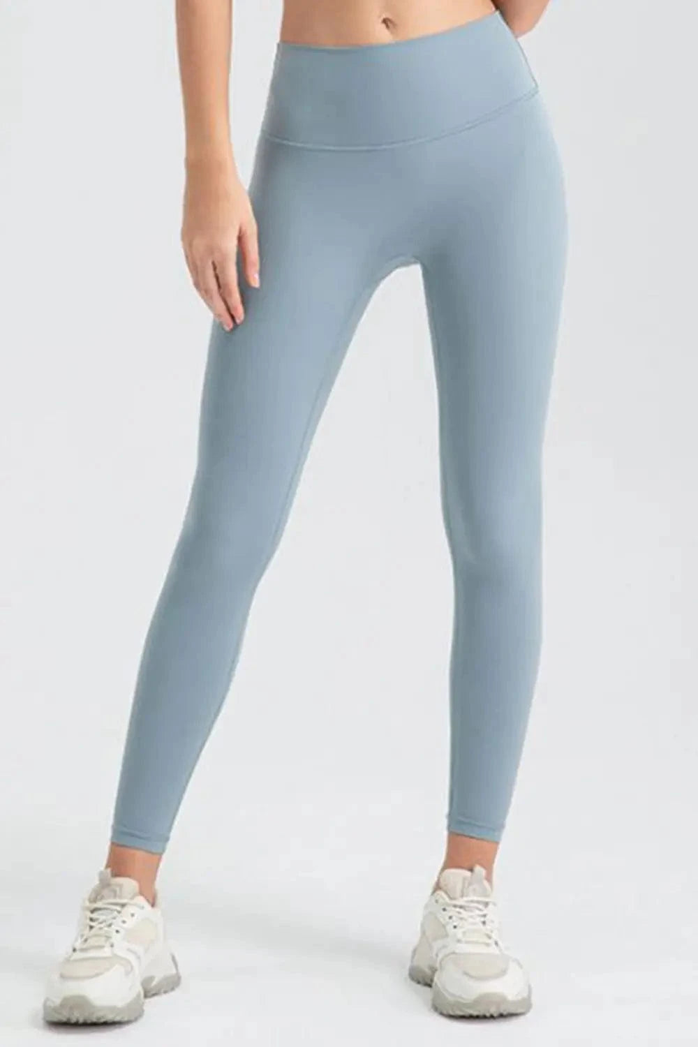 Wide Waistband Sport Leggings - ShalayeFashion